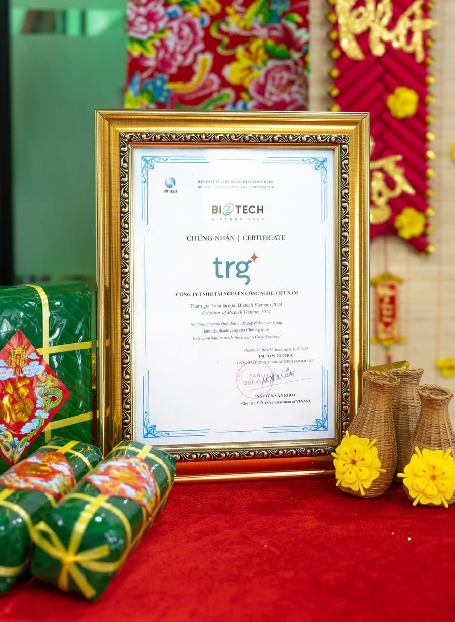 Chứng nhận tham gia triển lãm Biztech Vietnam 2024